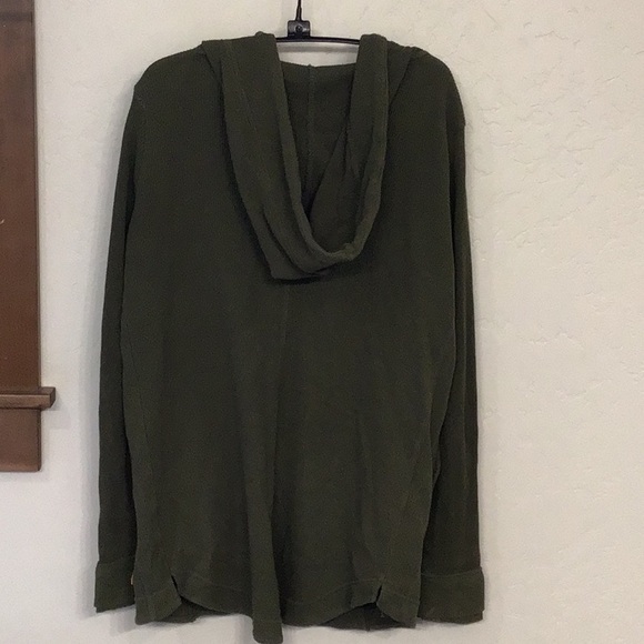 Tentree Treewaffle Knit cardigan, S, dark olive, organic cotton - Picture 5 of 10